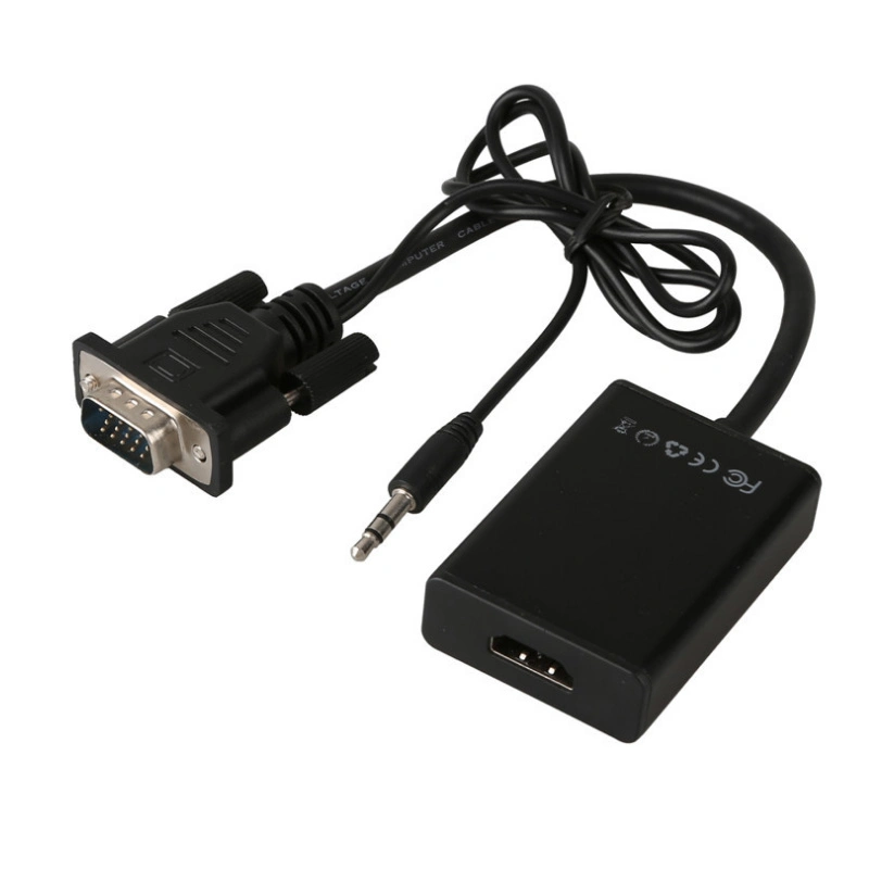 Anera Hot Sale VGA to HDMI Converter Video Converter Adapter Cable with Audio