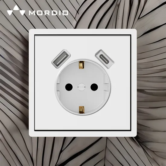 Patented CE EU Standard Interruptores Wall Socket Electrical Appliances Hot Sale Big Board Germany Socket with USB and Type C 