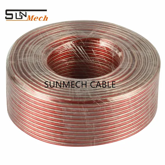 High Class Speaker Cable 2core Transparent PVC Red&Black Jacket Audio/Video Cable Flexible OFC Speaker Wire 